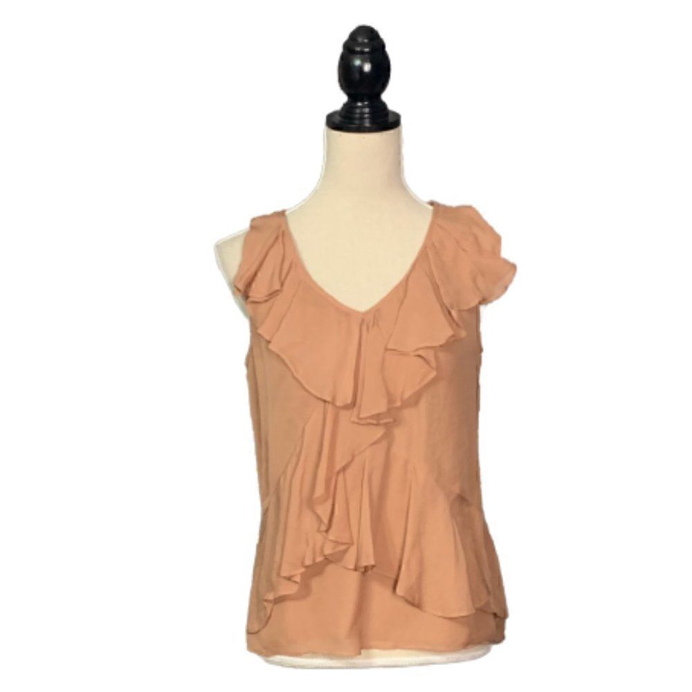 J. Crew 100% Silk Blouse Champagne Color Sz 4